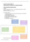 HRM Blok 4 samenvatting: Performance - Advies & Implementatie 