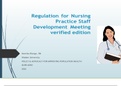Regulation for Nursing Practice Staff Development Meeting verified edition
