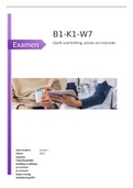 Examen: B1-K1-W7 Geeft voorlichting, advies en instructie