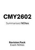 CMY2602 (NOtes, ExamPACK, QuestionsPACK)