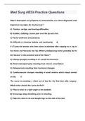 Evolve Med-Surge HESI Practice questions ( A+ GRADED 100% VERIFIED) 