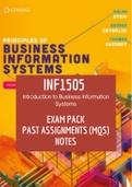INF3705 Exam Pack with Notes, MQS and past assignments and a compiled most questions asked 