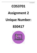 COS3701 Assignment 2 Yearly Module 2022 (Unique Number: 830417)