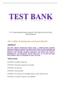 Test Bank (Download Only) for UNDERSTANDING HUMAN SEXUALITY 14th Edition Janet Hyde John DeLamater ISBN10: 1260500233 ISBN13: 9781260500233