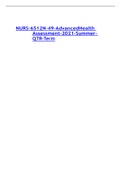 Exam (elaborations) NURS-6512N-49-AdvancedHealth Assesment-2021-Summerqtr