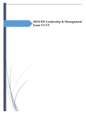 HESI RN Leadership & Management Exam V1-V3 | 100% Verified Q&A