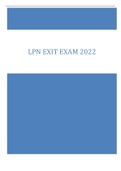 LPN EXIT EXAM 2022