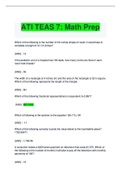 ATI TEAS 7 MATH Latest Version | 50 Questions & 100% Correct Answers (Real Exam Taken July 2022 