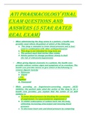ATI Pharmacology Final Exam Questions AND ANSWERS (5 STAR RATED REAL EXAM)