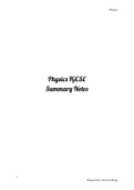 Physics Summary Notes (IGCSE)
