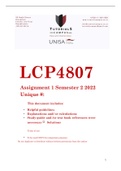 LCP4807 Assignment 1 Semester 2 2022 