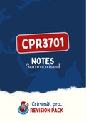 CPR3701 - Summarised NOtes