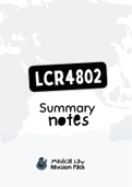 LCR4802 - Summarised NOtes