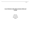 University of Alabama GBA 490 Costco Wholesale Case Analysis.