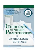 Guidelines for Nurse Practitioners in Gynecologic 11th Edition Hawkins, Roberto-Nichols, Stanley-Haney Test Bank