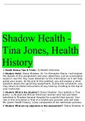 Shadow Health Tina Jones Health History