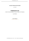 Employment Law 4th Edition Rassas Test Bank