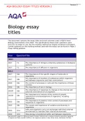 Biology essay titles  