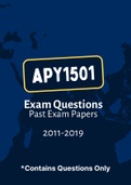 APY1501 - Exam Questions PACK (2011-2019)