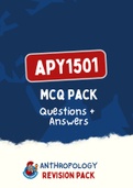 APY1501 (NOtes, ExamPACK and QuestionPACK)