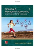 Financial and Managerial Accounting 8th Edition Wild Test Bank