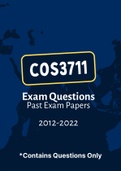 COS3711 - Exam Revision Questions (2012-2022)