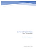 Complete bundel met gedetailleerde samenvattingen voor de cursus Pathologie (BMW30205)