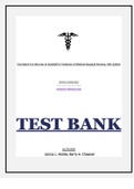 Test Bank For Brunner & Suddarth's Textbook of Medical-Surgical Nursing 15th Edition Author(s) Janice L Hinkle, Kerry H. Cheever|All Chapters|Complete |