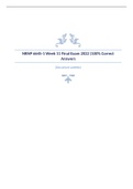 NRNP 6645-1 Week 11 Final Exam 2022 (100% Correct Answers