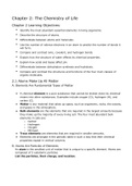 Biology: Chapter 2 Study Guide
