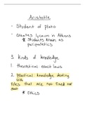 Aristotle lecture notes