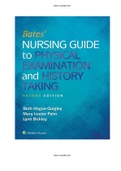 Test Bank for Bates' Nursing Guide to Physical Examination and History Taking 2nd Edition