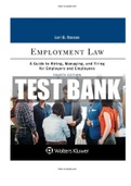 Employment Law 4th Edition Rassas Test Bank ISBN-13 ‏ : ‎9781543815436 |COMPLETE TEST BANK GUIDE A+
