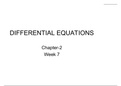 Second Order Differential Equations Homogeneous Linear ODEs
