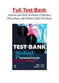 Guyton and Hall Textbook of Medical Physiology 14th Edition Hall Test Bank