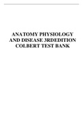 ANATOMY PHYSIOLOGY AND DISEASE 3RDEDITION COLBERT TEST BANK