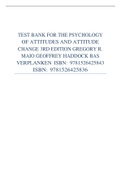 TEST BANK FOR THE PSYCHOLOGY OF ATTITUDES AND ATTITUDE CHANGE 3RD EDITION GREGORY R. MAIO GEOFFREY HADDOCK BAS VERPLANKEN