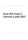 Econ 261 Exam 3 Answers Latest 2022