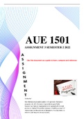 Aue1501 Assignment 3 Semester 2 2022