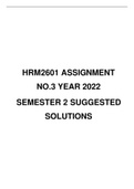 HRM2601 ASSIGNMENT NO.3 SEMESTER 2 SUGGESTED SOLUTIONS (DUE DATE: 30 SEP 2022)