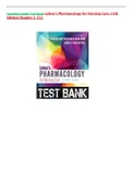 Test Bank For Lehne's Pharmacology for Nursing Care, 11th Edition Chapter 1-112 Complete Guide Test Bank