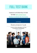 Employment Law 4th Edition Rassas Test Bank