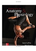 Essentials of Anatomy and Physiology 7th Edition Lapres Test Bank  |Complete Guide A+| Instant download.
