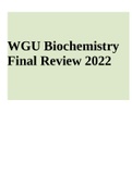 WGU Biochemistry C785 Final Review 2022