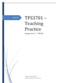 TPS3701 – Teaching Practice Assignment 2 2021
