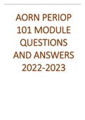 AORN Periop 101 Module Questions and Answers 2022/2023