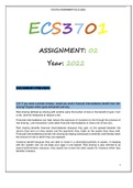 ECS3701 ASSIGNMENT 2 (SEM 2) 2022