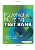 Psychiatric Nursing 8th Edition Keltner Steele Test Bank |Complete Guide A+|Instant Download .