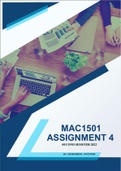 MAC1501 Assignment 4 Second Semester 2022