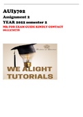 AUI3702 ASSIGNMENT 2 YEAR 2024 SEMESTER 1 ...CALL 